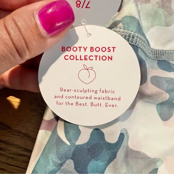 Spanx Woman’s 7/8 Leggings Painted Camo Pink Multi Active Printed Booty Boost XS - Picture 6 of 11